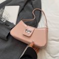 thumbnail image 4 of Bolso Hombro Con Lazo PU para Mujer Transporte A La Al Aire Libre () Rosa, 4 of 8