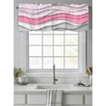 thumbnail image 2 of Pink Gray Waves Valances for Windows Abstract Water Ripple Modern Gradient Kitchen Valance Curtain Rod Pocket Small Curtains for Cafe Bathroom Laundry Basement 60" x 18", 2 of 8