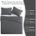 thumbnail image 5 of Exclusivo Mezcla Gray King Quilt Set, Weave Pattern Ultrasonic Lightweight Bedspreads, Soft Coverlets Bedding Set with Pillow Shams, 5 of 6