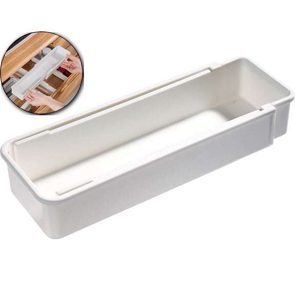 Dvruxg Expandable Drawer Organizer, Adjustable Drawer Organizer Trays, Drawer Dividers Organizers and Storage for Office Supplies, Makeup, Utensils, Tools, Flatware