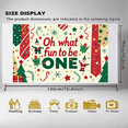 thumbnail image 5 of LUUFILx Oh What Fun to Be One First Birthday Backdrop Christmas Themed Decorations Kids Party Photography Props Baby Background Cute Banner Supplies, 5 of 8