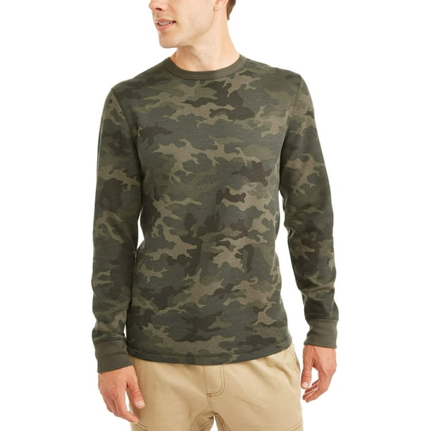 George Men's Long Sleeve Thermal Crew, up to size 5XL - Walmart.com
