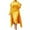 Yellow, variant on KIHOUT Plus Size Dresses for Women Women's One Coat Two Wear Slim Reversible Velvet Dress Cardigan Loose Long Coat Two Piece Suit+belt