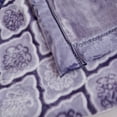 thumbnail image 5 of JML Floral & Animal 2-Ply Heavy Raschel Blanket 85" X 95" Greyish Purple Flower Floral, 5 of 5