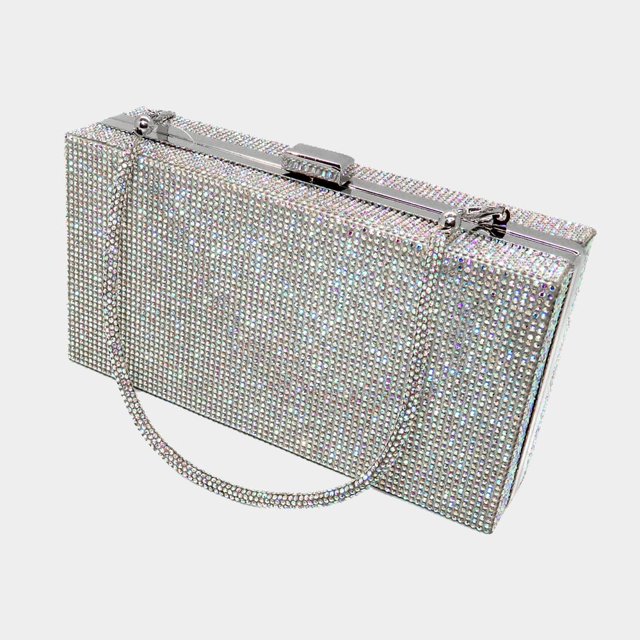 AB Bling Rectangle Evening Tote / Clutch / Crossbody Bag I