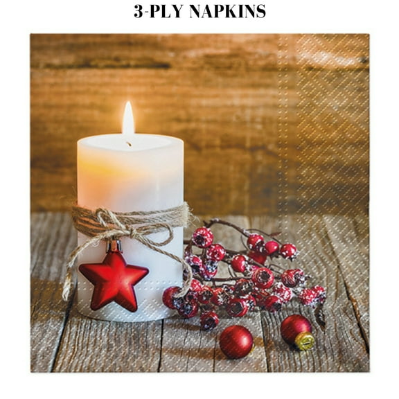 Keep Unique Christmas Paper Napkins, Disposable Decorative Holiday Napkins, 20/Pack