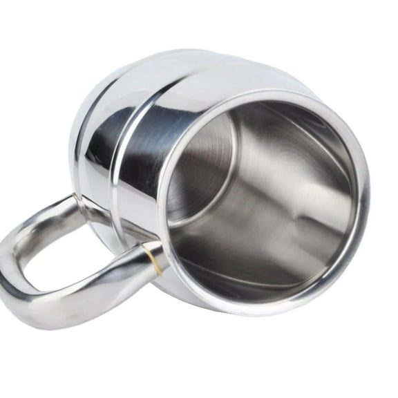Jesscasday Stainless Steel Beverage Cup Drinking Cups with Handle Unbreakable Beer Mugs Bar Accessories Stainless Steel Material