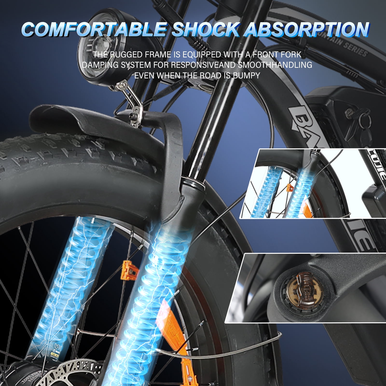 3000W Electric Bike for Adults - 26" Wide Tire Electric Mountain Bike, 52V/33Ah Battery, Max Speed 28MPH, Range 55Miles, 21-Speed, Ebikes for Snow/Muddy/Gravel/Beach/Flat/Mountain