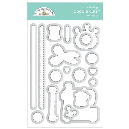 UPC: 0842715072664 | Doodlebug Cute & Crafty Doodle Cuts Sew Happy