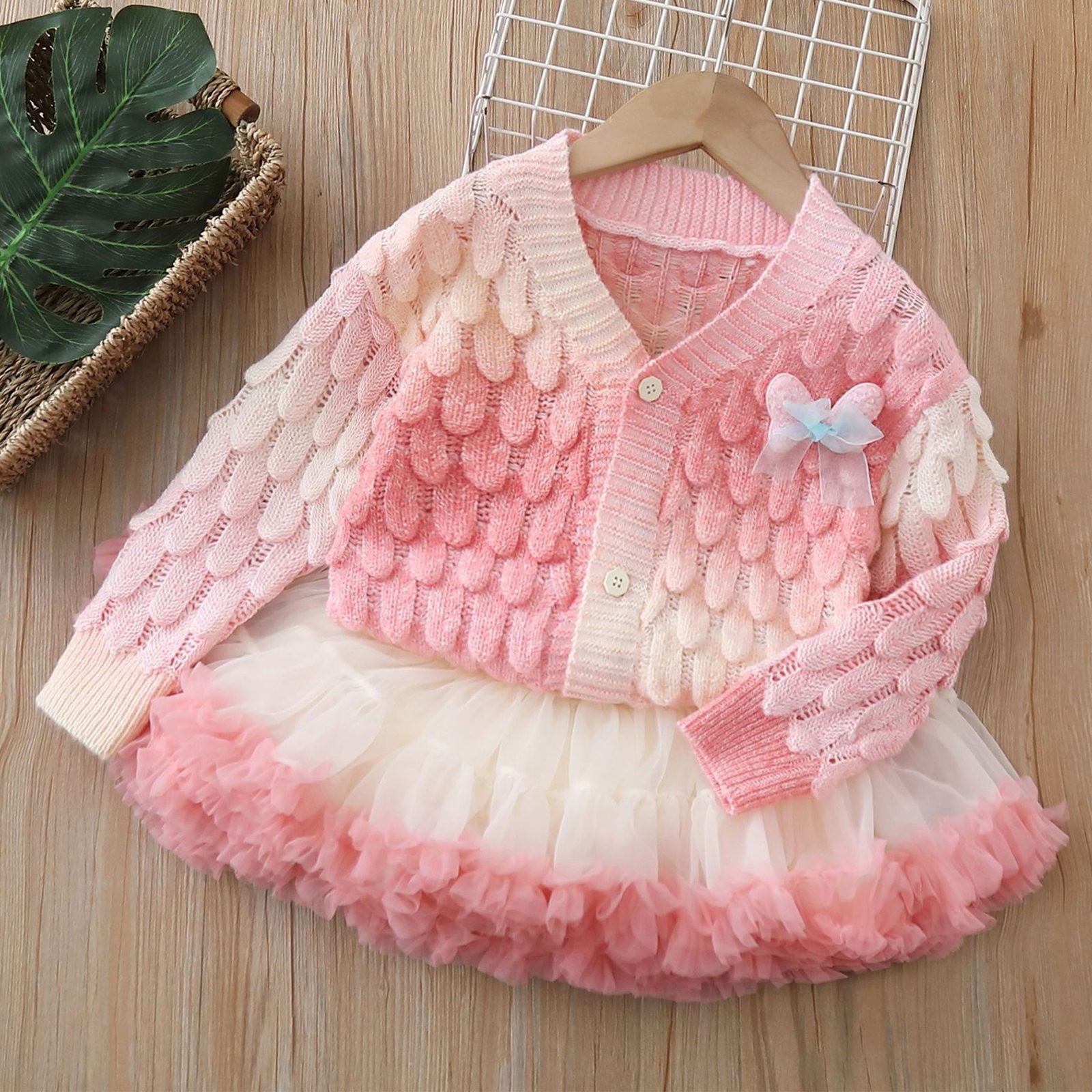 Gaexia Baby Girl Sets 6-9 Months Baby Girl Thanksgiving Outfit Bodysuit+Tutu Skirt+Headband Clothes Set Christmas Clothes,Z08-Pink,5-6 Years
