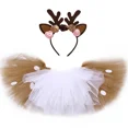 thumbnail image 3 of Falda tutú de ciervo para niñas, traje de tul esponjoso para fiesta de baile infantil, disfraz de reno, alce y Halloween, 3 of 5