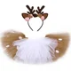 thumbnail image 3 of Falda tutú de ciervo para niñas, traje de tul esponjoso para fiesta de baile infantil, disfraz de reno, alce y Halloween, 3 of 5