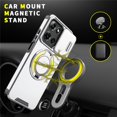 thumbnail image 3 of for Motorola Moto G 5G 2025 / G 2026 / G Play 2026, Military Grade Shockproof Bumper Rugged Rotating Stand Ring Holder Anti-Scratch Magnetic Cover Compatible with Car Mount Case,Siver, 3 of 11