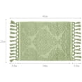 thumbnail image 2 of Jean Pierre - Ricardo Bath Mat, Woven Fringe Bathroom Rugs, 100% Cotton, Premium Bathroom Decor - Measures 21" x 41" - Sage Green, 2 of 8