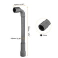 thumbnail image 2 of Uxcell L Shaped Angled Socket Spanner 10mm CR-V Double Ended Metric Hex 6 Point Tubular Socket Wrench, 2 of 6