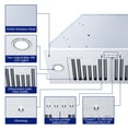 thumbnail image 6 of 30 in. 900 CFM Convertible Insert Range Hood with 4-Speed Control,Low Noise,Long-term Warranty,Lights in Stainless Steel, 6 of 8