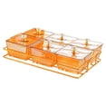 thumbnail image 2 of GROWTH TANK Divided Serving Tray Decorative Candy Nuts Dish for Home Kitchen Dining Room Orange, 2 of 9