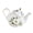 500ml-white peony root, variant on Ceramic Teapot With Floral Relief Design And Golden Accent Elegant Ergonomic Handle Tea Pots For Tea Lover