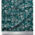thumbnail image 2 of Soimoi Modal Satin Fabric Leaves & Floral Block Decor Fabric Printed Yard 42 Inch Wide, 2 of 3