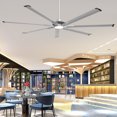 thumbnail image 4 of Parrot Uncle Industrial 100" Silver HVLS Ceiling Fan with LED Lights and Remote Control, 4 of 15
