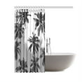 thumbnail image 2 of BPBOP Coconut Palm Trees Shower Curtain, Black and White Polyester Fabric Shower Curtain Bathroom Sets with Hooks 60x72 Inches, 2 of 3