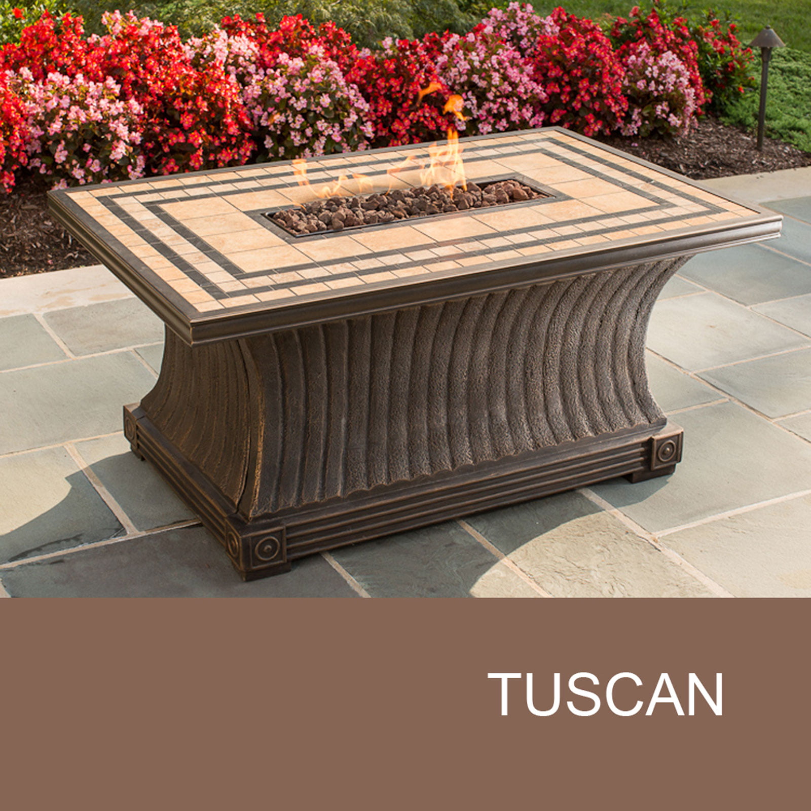 Agio Tuscan 32 X 52 Inch Rectangular, Agio Fire Pit Table