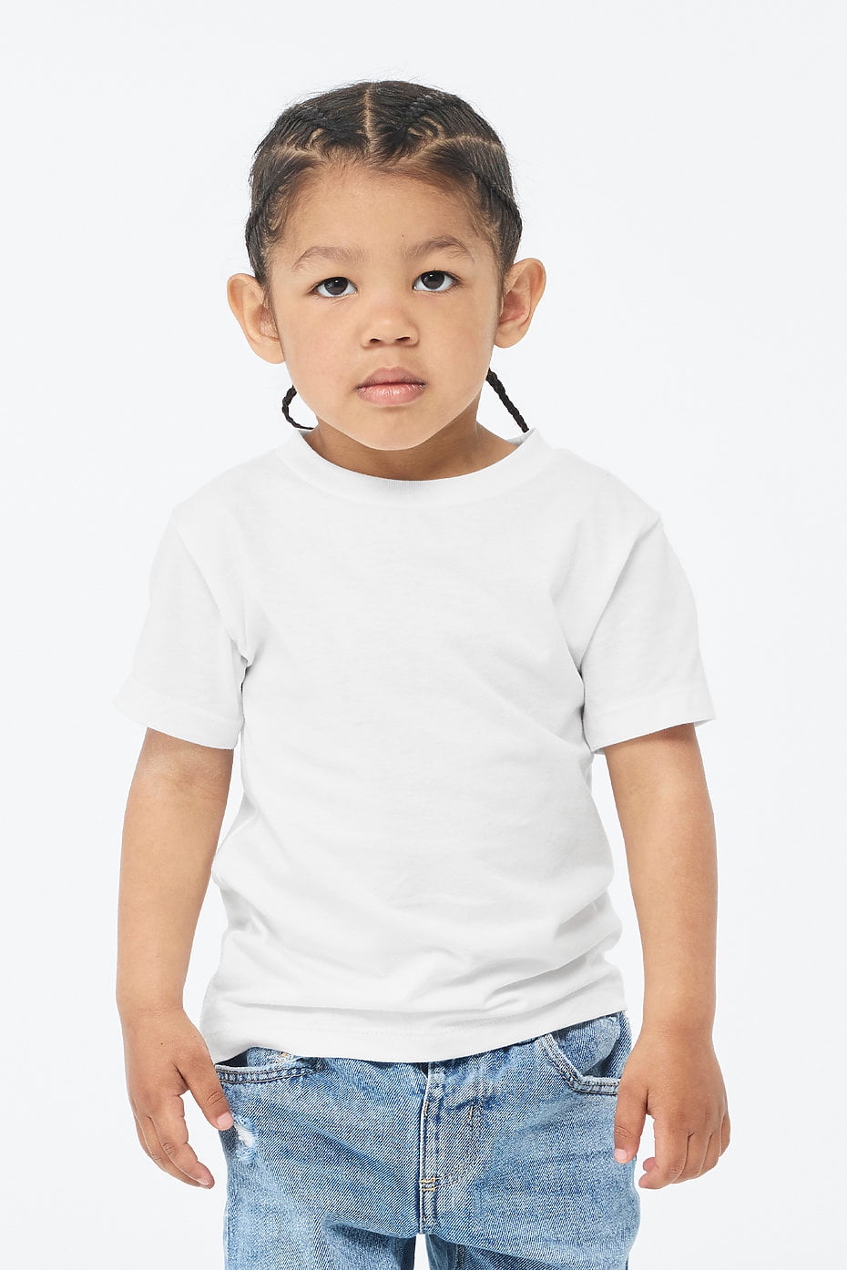 BELLA+CANVAS Toddler Short Sleeve Personalized T-Shirt, Create your own Designs, White, 5T, Unisex