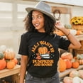 thumbnail image 2 of All I Want Is Pumpkins And Books - Women's Short Sleeve Graphic T-Shirt, 2 of 15