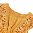 thumbnail image 2 of URMAGIC Summer Clearance Baby Girls Ruffles Sleveless Romper Jumpsuit Bodysuit with Headband, 2 of 6