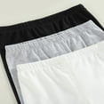 thumbnail image 3 of Girl Cropped Pants Solid Color Elastic Waist Trousers LeggingsInfant  Kid, 3 of 6