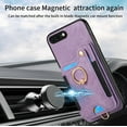thumbnail image 4 of Phone Case for iPhone 7plus 8plus 7/8 Plus Wallet Cover with Screen Protector and Wrist Strap Lanyard RFID Card Holder Ring Stand Cell Accessories i Phone7s 7s + 7+ 8s 8+ Phones8 7p 8p Women Purple, 4 of 13