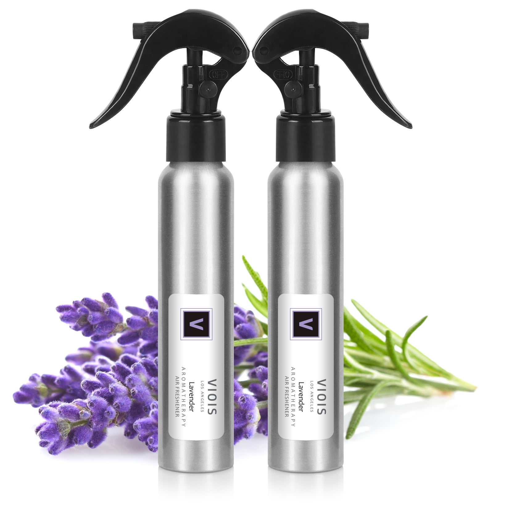 VIOIS, Lavender Aromatherapy Room Spray for Pillow, Linen, Car, Bedroom, Bathroom & Office. Pure Essential Oil Blend. Handmade in The USA (2 Pack)