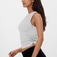 thumbnail image 4 of JIUKE Tank Tops for Women Cap Sleeveless Casual V Neck Going out Tops Stretchy Slim Fitted Basic Tees Undershirts, 4 of 9