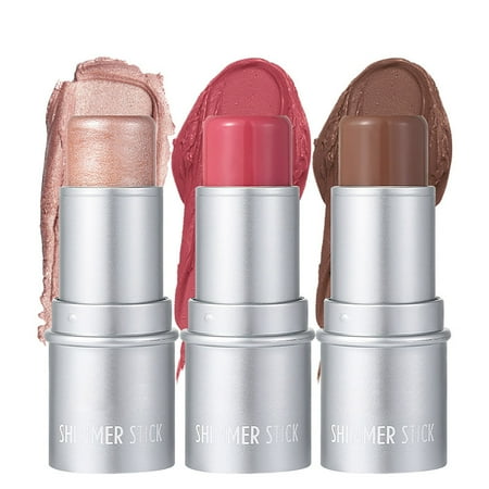 Blush 3 Pack Color Highlighter And Contouring Sticks Brightening Shadow Sticks Rouge Sticks Makeup Beauty Clearance Back to school wedding gifts