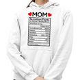 thumbnail image 2 of Mom Nutrition Facts Hoodie Sweatshirt Unisex 2X-Large White, 2 of 5