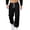 Black, variant on Mens Sweatpants with Drawstring Elastic Waist Pants Open Bottom Straight Leg Sweat Pant Loose Fit Fall Trouser with Pockets Black XL