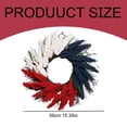 thumbnail image 3 of Pedty Summer Wreaths,Wreath for Front Door,Independence Day Wreath Summer Wreath Porch Red White Blue Artificial Window Home Decoration American Hanging Wreath,Independence Day Hanging Decoration, 3 of 9