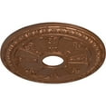 thumbnail image 3 of Ekena Millwork 18 1/8"OD 3 5/8"ID x 1 1/8"P Raymond Ceiling Medallion (Fits Canopies up to 5 1/8"), Hand-Painted Polished Copper, 3 of 5