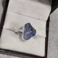 thumbnail image 4 of Natural Tanzanite Ring, Rough Tanzanite Gemstone Ring, December Birthstone, Hammered, 925 Sterling Silver, Womens Ring, Christmas, Thanksgiving, Handmade, Statement Jewelry, Rough Gemstone Jewelry, 4 of 6