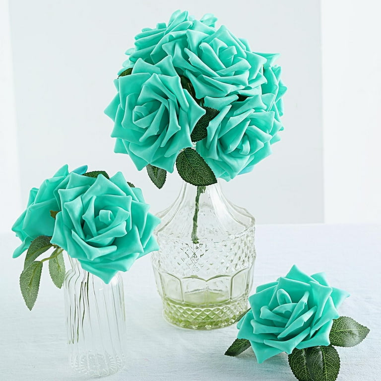 Tiffany Blue Silk Flowers