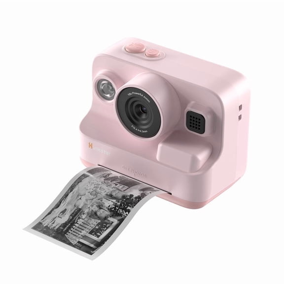Instant Print Portable Camera Hunkstar HC200, 16X Zoom, 32GB SD Card, 1080P HD Digital Video Cameras, Pink