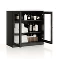 thumbnail image 4 of 100% Solid Wood 32" Bathroom Cabinet with Frosted Glass Doors and Adjustable Shelves, 4 of 5