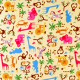 thumbnail image 1 of SheetWorld Fitted 100% Cotton Flannel Pack N Play Sheet Fits Graco 27 x 39, Jungle Animals Yellow, 1 of 3
