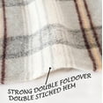 thumbnail image 3 of Poyet Motte Chevreuse Soft French Wool Blend Plaid Washable Queen Blanket, Grey, 3 of 7