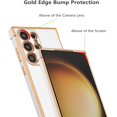thumbnail image 3 of for Samsung Galaxy S23 Ultra Case Luxury Plating Case Cover Slim Lightweight Glossy Bling Phone Case Soft TPU Shockproof Bumper Case Electroplated Case,White, 3 of 11