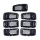 thumbnail image 1 of Lot de 7 inserts de calandre avant pour Jeep Cherokee 2014-2018, cadre noir brillant, 1 of 4