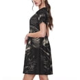 thumbnail image 2 of Saiise Robe d'Été Motif Champignon Monochrome pour Femmes T-Shirt Décontracté Manches Courtes Floral Robe de Plage avec Poches, 2 of 6