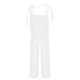 thumbnail image 5 of ICHUANYI Clearance Women Fashionable Color Loose Fitting Casual Short Sleeved Irregular Jumpsuit Set(White, XL) ICHUANYI WER2023080708803, 5 of 6