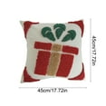 thumbnail image 3 of Moocorvic Christmas Red Pillow Covers 18x18, Velvet Embroidered Winter Decorative Cushion Covers for Couch Sofa Bed, 3 of 7