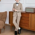 thumbnail image 5 of Boys Kids Suit 4 Pieces 2-16Y - Blazer Shirts Pants Waistcoat Outfit Suit Formal Outfit for Wedding & Performance, 5 of 9